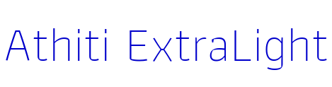 Athiti ExtraLight шрифт